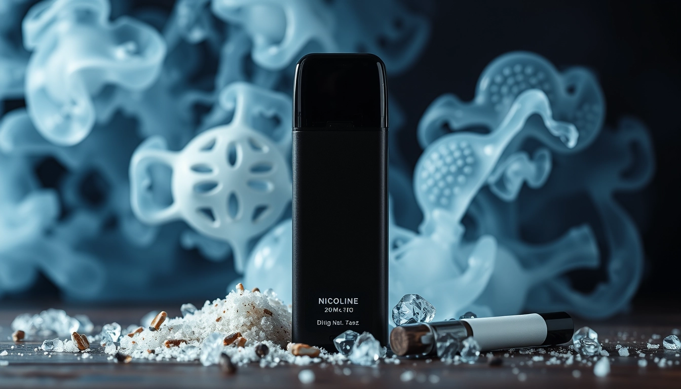 Image illustrating a variety of nic salts products, including the Pixl 6000 Disposable Vape, highlighting their flavors and benefits for vapers transitioning from traditional smoking.